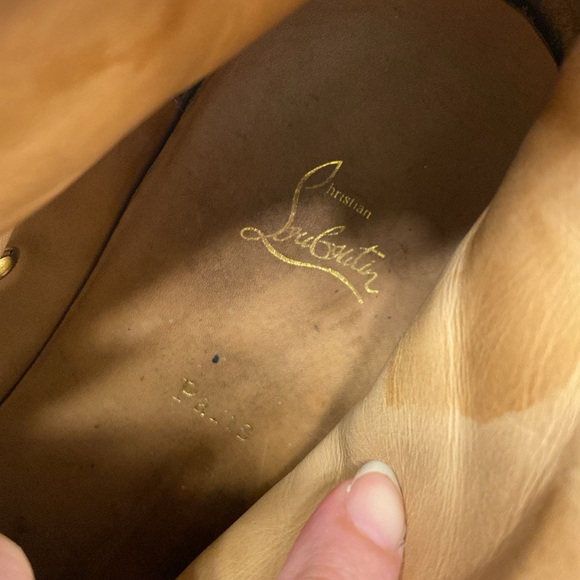 Christian Louboutin High Top Leopard Print Spike Toe Trainers Sneakers - Picture 6 of 9